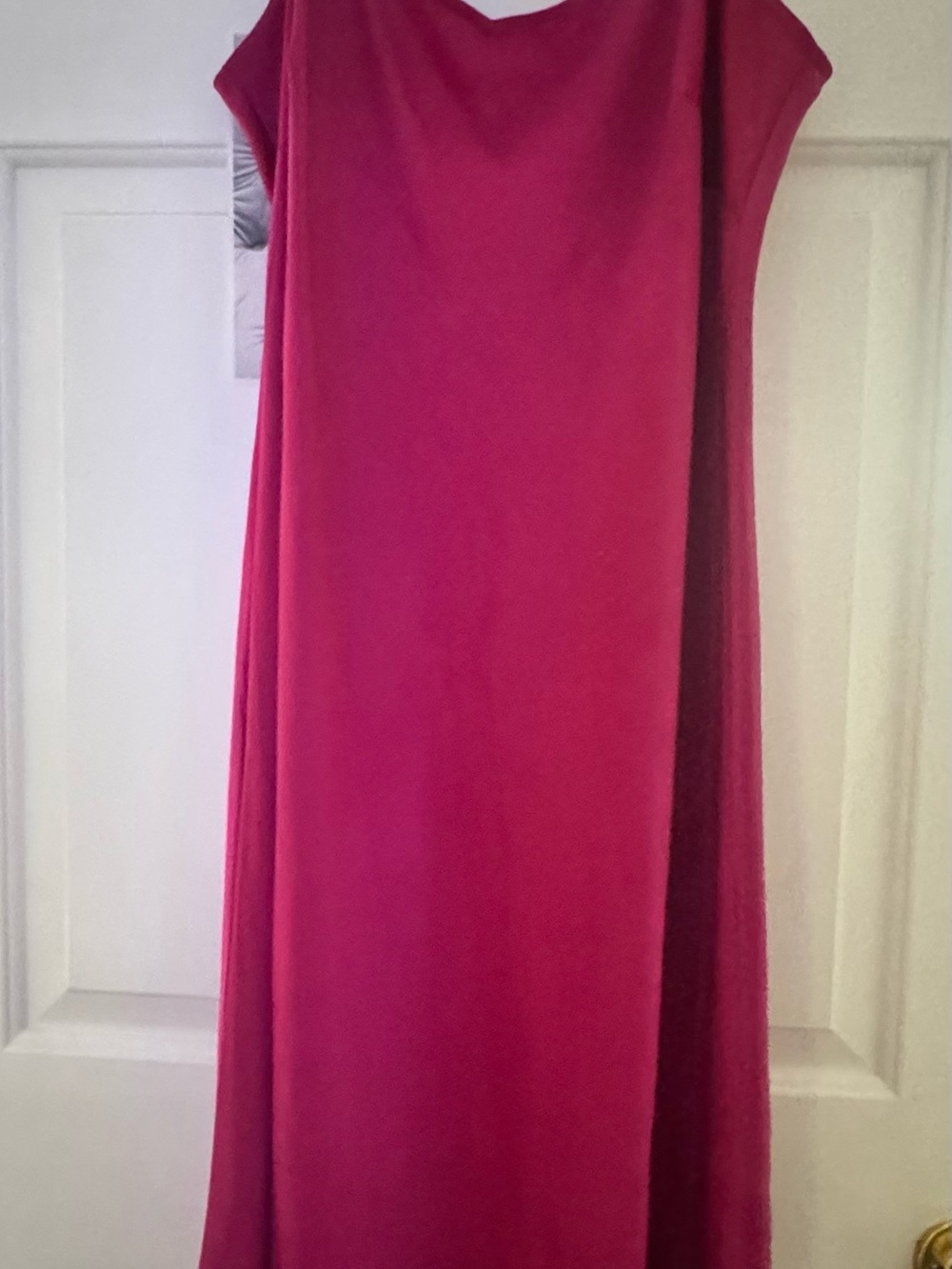 Fuchsia Cami Maxi Dress with Sleek A-Line Fall
